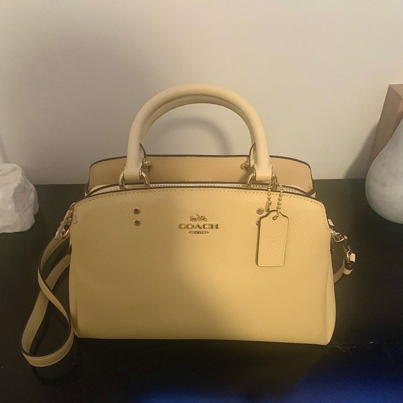 Coach Handbags - Coach Mini Lillie Leather Carryall Purse in Discontinued ✨Vanilla Cream✨